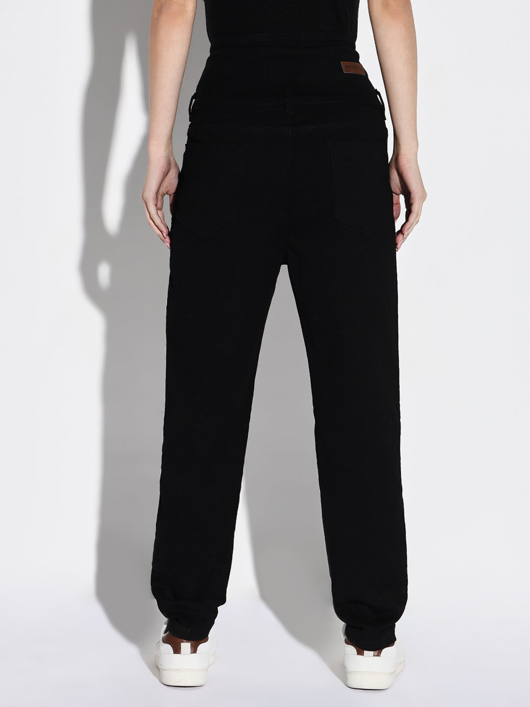 Black Comfort Slim Fit Acid Wash Stretchable Jeans