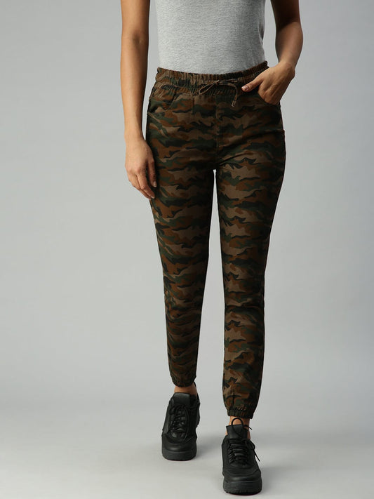 Olive Jean Jogger High-Rise Slash Knee Stretchable Jeans