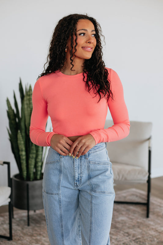 Mazure Ribbed Top - Watermelon